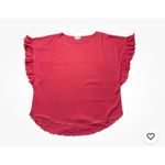 Umgee LINEN TOPS BUNDLE Ruffle Cap Sleeve Raw Hem Boho Boxy Vacation Resort Lg Photo 1