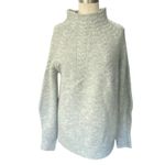 Topshop  Gray Cable Knit Sweater Mock neck pullover size XS Extra Small Photo 8