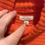 Pilcro  By Anthropologie Ribbed Batwing Pullover Women's Size 2XS‎ Orange Boho Photo 6