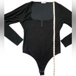 Good American  Black U-Ring Long Sleeve Bodysuit Photo 9