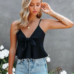 VICI  Gratitude Satin Crop Babydoll Tank Photo 0