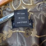 Field Manor Vintage Y2K Gold Brocade Floral Regency Ornate Long Jacket womens L Size L Photo 11