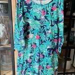 Lilly Pulitzer Marlowe boatneck mini dress long sleeve tshirt a-line elephants Photo 0