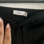 Vince  Black Ponte Knit Slim Pants Size 8 Double Snap Waist Zip Pockets Photo 5