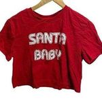 Colsie Santa Baby Red Crop Top Tee M Casual Stretch Size M Photo 0