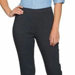 J. Jill Black and Gray Patterned Pull On Ponte Slim Leg Dress Pants Size Large Photo 0