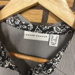 Susan Graver  Black And White Button Down Shirt Size 8 Photo 4