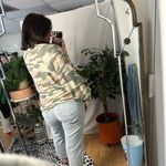 Anthropologie Maeve  Laney Cowl Neck Camo Pullover Sweater Green Size Large Photo 3