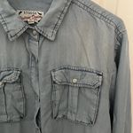 Stoosh  Vintage Denim Button Up Top Women’s‎ M Long Sleeve Western Cowgirl Shirt Photo 4
