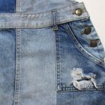 Free People NWT  Patchwork Blues Denim Pinafore Overall One-Piece Mini Dress 2 Photo 8