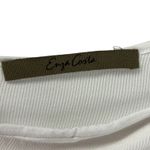 Enza Costa White Ribbed Asymmetrical Strap Tank Top Made in USA Size M Size M Photo 3