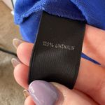 Lafayette 148 Linen Blue Sleeveless Blouse Quiet Luxury Career Office Size 12 Photo 6