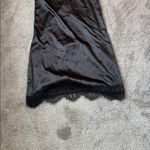 Black Lace Trim Satin Chemise SIZE S Photo 2