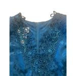 Vintage Scott McClintock formal brocade dress teal sz 14 Blue Photo 3