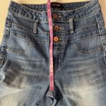 Charlotte Russe  Medium Wash Blue 3-Button High Rise Jeans Size 2 EUC Photo 9