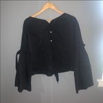 Free People  black bell sleeve top Photo 7