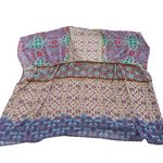 Bleu Rod Beattie Caftan Top Womens‎ Large Multicolor Sheer Boho Swim Cover Up Blue Photo 1