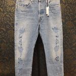 Levi's NEW  High Rise, Button Fly, Cropped, 501 Embroidered Denim Jeans Photo 0