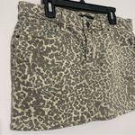 Leopard Printed Denim Mini Skirt Women's Size 28 Soft Stretchy Photo 1
