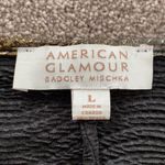 Badgley Mischka EUC American Glamour Gold Silver Blouse SIZE L Photo 2