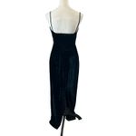 Reformation  Frankie Velvet Maxi Slipdress Black Smocked Silk Blend Luxury Size 6 Photo 5