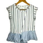 3.1 Phillip Lim  Striped Peplum Top Size XS Photo 0