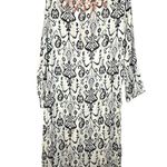 ZARA  Semi Sheer Embroidered Midi Dress Kaftan Size Small Photo 4