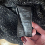 Anthropologie A by Black and Gold Metallic Sweetheart Neck Ribbed Sweater Photo 6