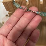 Hand Crafted Artisan Blue Glass Beaded Necklace And Earrings Coord Set Photo 3