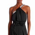 Ramy Brook  Socall Asymmetric Embellished Top Navy Casual Size XXS Photo 1