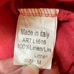 Burnt Orange Sleeveless Summer Italian Linen Dress Size M Photo 7