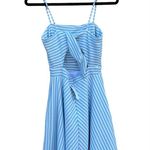 Anthropologie Hutch Molly Blue Motif Cut Out Bow Striped Dress NWT XS Photo 1