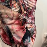 Pretty Little Thing  Top Women 8 Rose Renaissance Strappy Quilt Detail Corset Photo 3