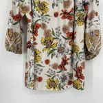 Fig & Flower Boho Peasant Top White Lace Long Slit Balloon Sleeves Yellow Size M Size M Photo 7