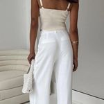 Princess Polly White Linen Pants Photo 1