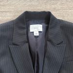 Lewit Black Pinstripe Blazer Size 4 Women’s Double Breasted with Waist Tie Photo 4