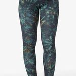 Lole Burst High-Waisted Ankle Leggings Midnight Garden Eucalyptus Green Size XS Photo 0