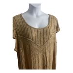 Anna Maxwell Brown Sequined Shift Long Dress Plus Size 3XWP Short Sleeve Boho Brown Photo 2