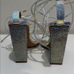 Simmi London Brand new  Shimmering Strappy Heels with Rhinestone Block Heel Photo 5