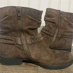 Born Ouvea Slight Slouch Distressed Brown Leather Ankle Booties Size 8 Photo 0