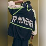 Free People NWT  Care FP Like The Wind Logo Jacket in Midnight Navy Combo Photo 1