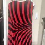 Nikki Poulos Maxi Dress Sleeveless Red Black stretchy sz XL long Cruise Beach Photo 5