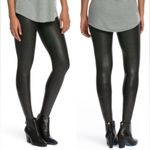 Spanx Faux Leather Leggings Shapewear High Waist Full Length Black Size Large Photo 4