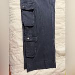 Free People  Tahiti Cargo Navy Military Cotton Drawstring Utility Pants Medium Photo 9