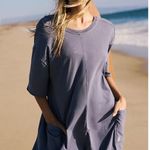 Free People Movement Hot Shot Tee Romper Blue Indigo Size Large Photo 0