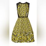 Oscar de la Renta NWT  Yellow and Black Midi Dress Photo 5