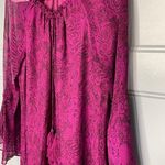 Ramy Brook Silk Pink Shift Dress Snake Print Fully Lined Body Tassel Size Small Photo 3