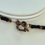 Hand Crafted Black and Copper Toned Jack O'Lantern Pumpkin Necklace Photo 2