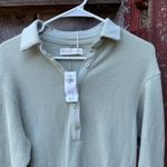 Abercrombie & Fitch Womens XXS Tall  Light Green Waffle Knit Henley Dress Photo 0
