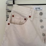 RE/DONE  Cream Frayed Jean Shorts 26 Waist Photo 2